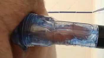 play Fleshlight ice see-through fuck in the shower
