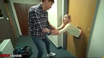 play Hostel babe spitroasted in trio before skiing